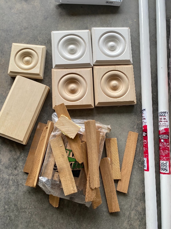 Melamine shelving, brackets, plinth blocks, lighting, ducting Other