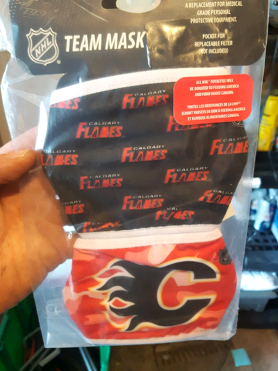 NHL official Calgary Flames New reusable face masks. $5 / 2 pack, View more