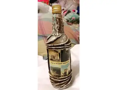vintage Saluti da Mignano Montelungo empty liquor bottle, View more