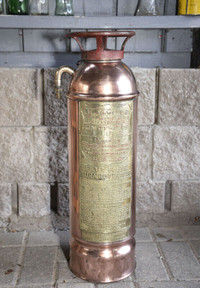 Patented 1915 &1920 Copper and Brass Vintage Fire Extinguisher