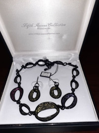 Here's the Scoop Necklace & Earrings Set (Fifth Ave Colleciton)