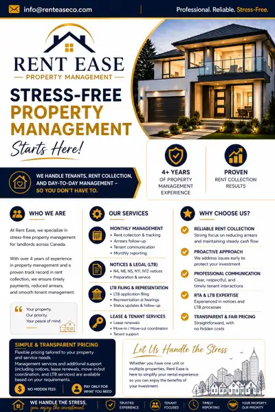 Rent Ease Property Management–Stress-Free Renting Across Canada, View more