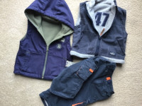 Baby Gap 12-24 months lined pants & 2 Baby B.u.m vests$4