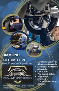 DIAMOND AUTOMOTIVE TIRE SALES, INSTALLATION. ALIGNMENTS AND MORE