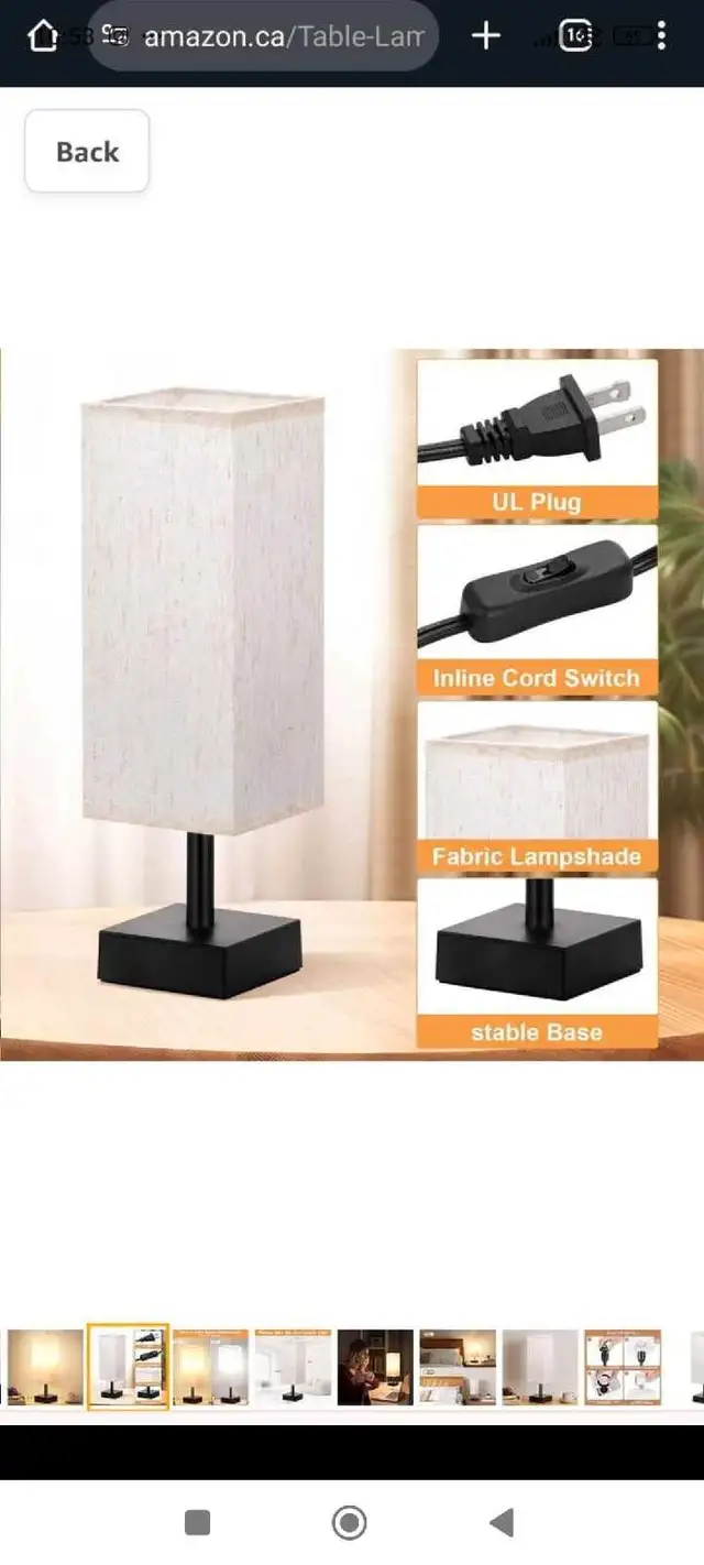 Table Lamp for Bedroom - Small Bedside Lamps for Nightstand, Min63611958998273123