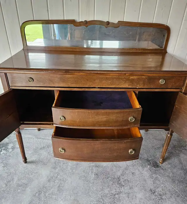 Antique Walnut Buffet - Delivery Available in Hutches & Display Cabinets in Winnipeg - Image 9