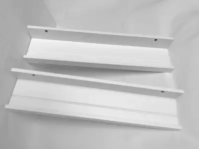 Two IKEA MOSSLANDA Picture Ledge in White, 55 cm (21 3/4") Long - 402.917.66 - $17 firm In great con...
