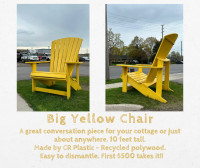 10 foot tall recycled plastic novelty chair