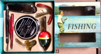 Vintage Boxed Fishing set With Book