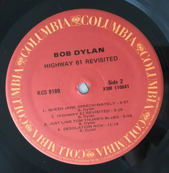 Bob Dylan 1965 LP record album Highway 61 Revisited vinyl in CDs, DVDs & Blu-ray in Markham / York Region - Image 5