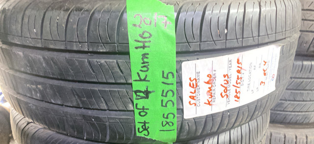 Set of 4 185 55 15 Kumho allseasons $400 out of the door  in Tires & Rims in Windsor Region - Image 3
