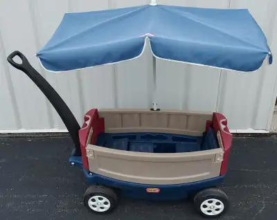 LITTLE TYKES WAGON WITH FOLDING UMBRELLA, View more