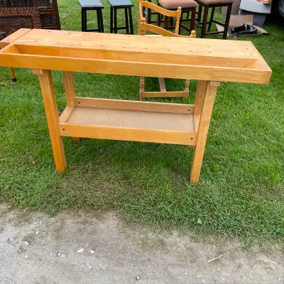 Solid Wood Workbench With Wooden Vice, View more