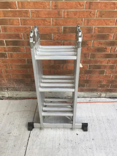 Lite 12" Aluminium Articulating Ladder 18 position multi ladder allows you to use it as a stepladder...