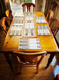 Farmhouse Dining Table and 8 Chairs