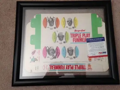 1977 Burger Chef Collectibles Game Framed Autographed, View more