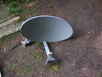 two shaw tv sateillite dishes, View more