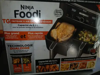 Ninja Foodi 4-en-1 Dual Zone Air Fryer – 9,46 kg / 10 qt – Neuve, dans sa boîte scellée Description...
