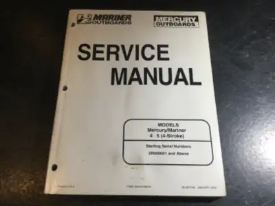Mercury & Mariner 4 & 5 HP 4-Stroke Outboards Factory Service Manual 90-857138 01/1999. Published Ja...