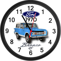 1970 Ford Bronco (Grabber Blue) Custom Wall Clock - Brand New