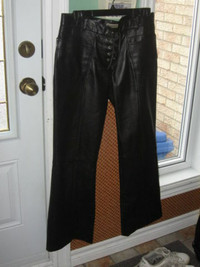 Pantalon de cuir noir - neuf