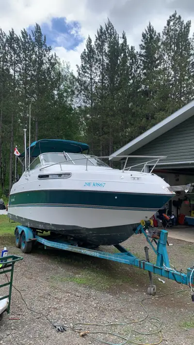 Single 454 gm inboard Downriggers Full Bimini canvas enclosure in great condition Asking $15000