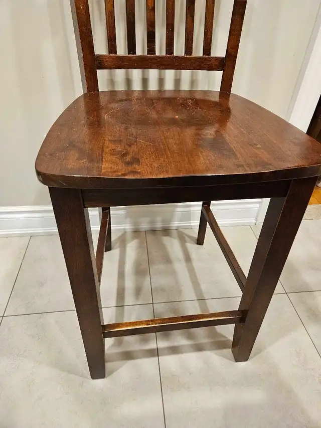 Wooden Bar Stools x 3 in Dining Tables & Sets in Mississauga / Peel Region - Image 7