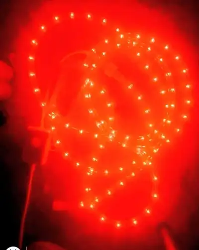 Add a warm glow to any space with these charming red LED lights. These lights are in good condition...