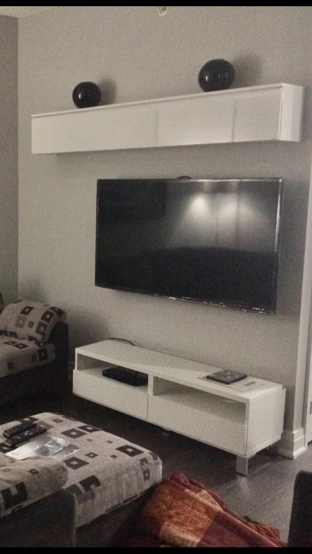 Top and Bottom Entertainment Unit - Can Sell Separately  - White in TV Tables & Entertainment Units in Markham / York Region