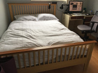 Queen Bed With Mattress Like New