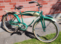 Antique 1950s Columbia balloon tire cruiser bicycle