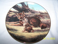 W. l. George collector plates the Red Wolf