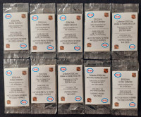 Lot de 10 paquets scellés de cartes de hockey Esso 1988-89 NHL