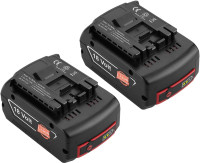 Powilling 2Pack 18Volt 5.0Ah Battery for Bosch Lithium-Ion