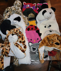 Kids winter hats and scarves
