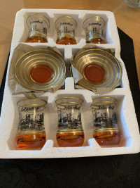 TURKISH LUX TEA SET HAND CUT NEW