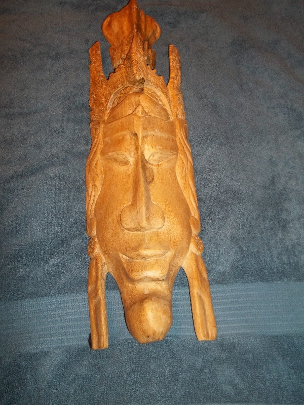 Wood And Stone Heads Statues Other ChathamKent Kijiji