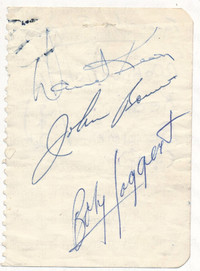 Johnny (John) Bower-David Keon-Boby Laggert (rare) Signed  Page