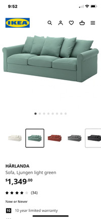 Green IKEA couch
