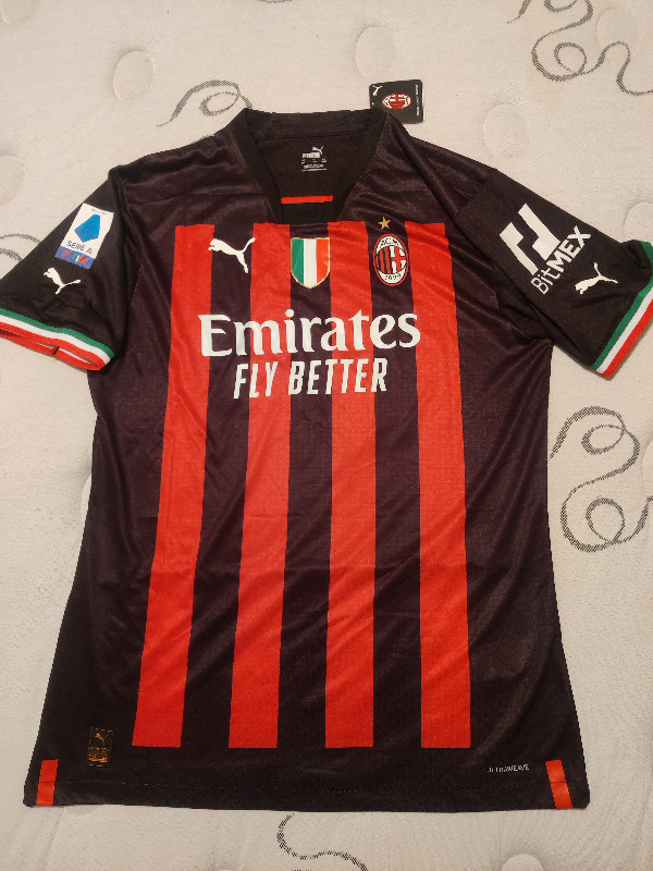 TONALI AC MILAN 22/23 AUTHENTIC HOME JERSEY fit for L／XL in Soccer in Edmonton