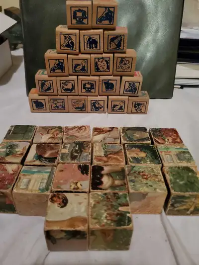 early wooden toy blocks $15, View more