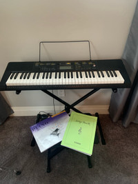 Casio CTK-2400 keyboard with stand, stool and box