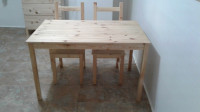 IKEA INGO Table + 2 IVAR Chairs