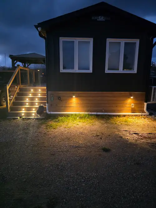 In very nice park close to beach. Lake Huron. Priced to sell. Year around park. Contact William 226...