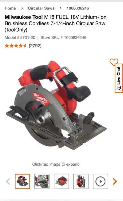 Milwaukee skill circler saw no battery or charger , View more