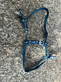 Medium Sized Blue Printed Bones Dog Harness (OBO)