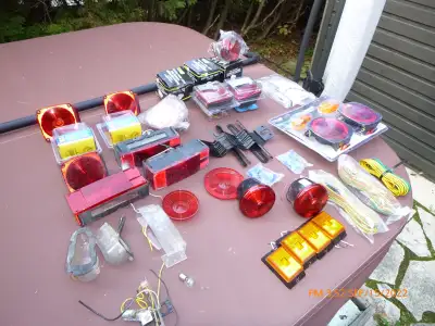 NEW SINGLE lights $12 EACH. USED SINGLES $8. VARIOUS PARTS $3 TO $10. NEW COMPLETE WITH SIDE LIGHTS...