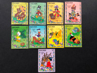 TIMBRES SÉRIE COMPLÈTE, REDONDA 1984, DISNEY, PÂQUES.