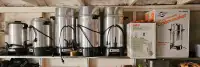 Used & New Commercial Coffee Urns + Hot Water Dispenser 