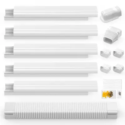 GCGOODS 3in 9ft Mini Split Line Set Cover Kit - White, View more